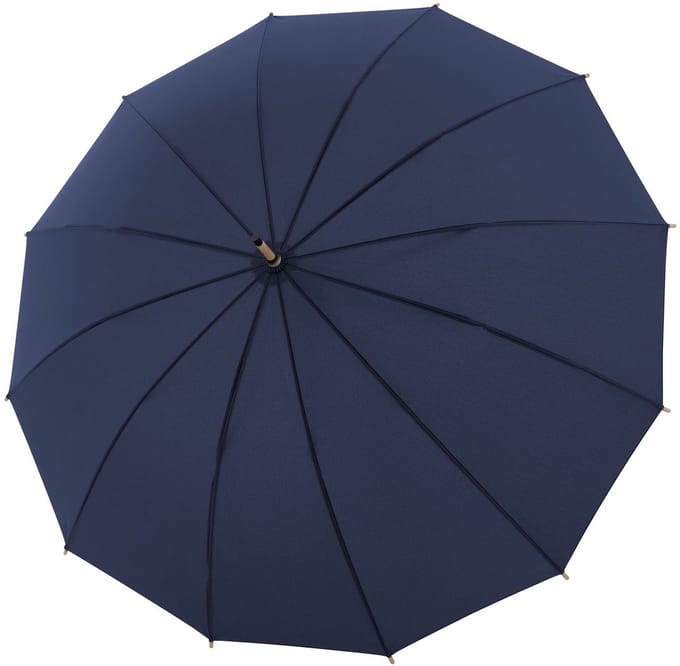 doppler Paraplu Nature Long Bamboo Uni Blue Donkerblauw