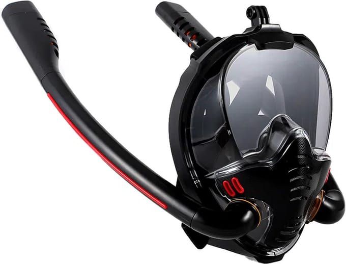Full face snorkelmasker CK3 volwassenen zwart