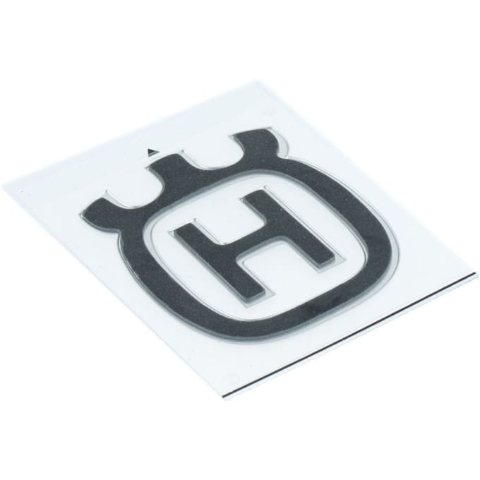 Husqvarna logo aluminium sticker 7x6 cm
