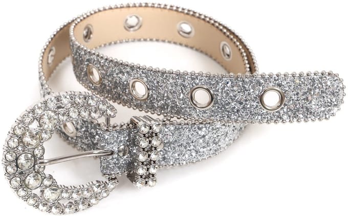 Riem strass smal - Zilver