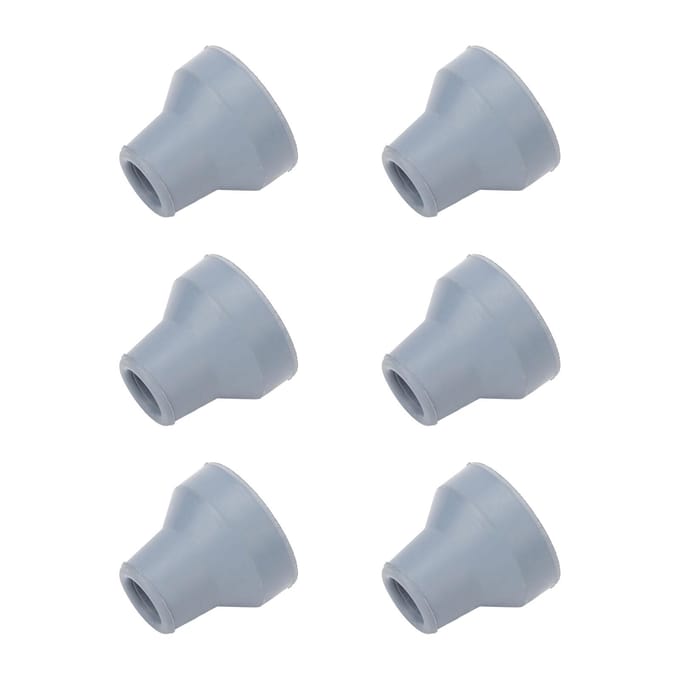 19mm 6 stuks Rubberen Stokdoppen Slijtvast Stabiel Zwaar Uitgevoerd Zacht Rubber Krukdoppen Vervanging gray