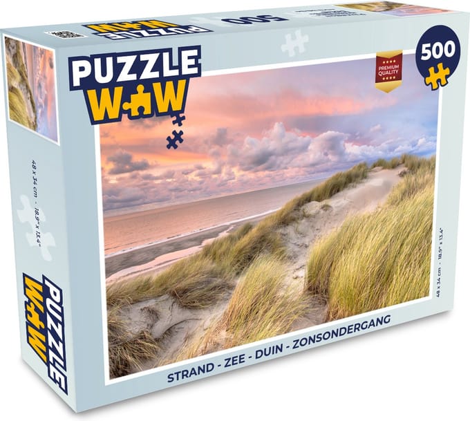 Puzzel Strand - Zee - Duin - Zonsondergang - Legpuzzel - Puzzel 500 stukjes