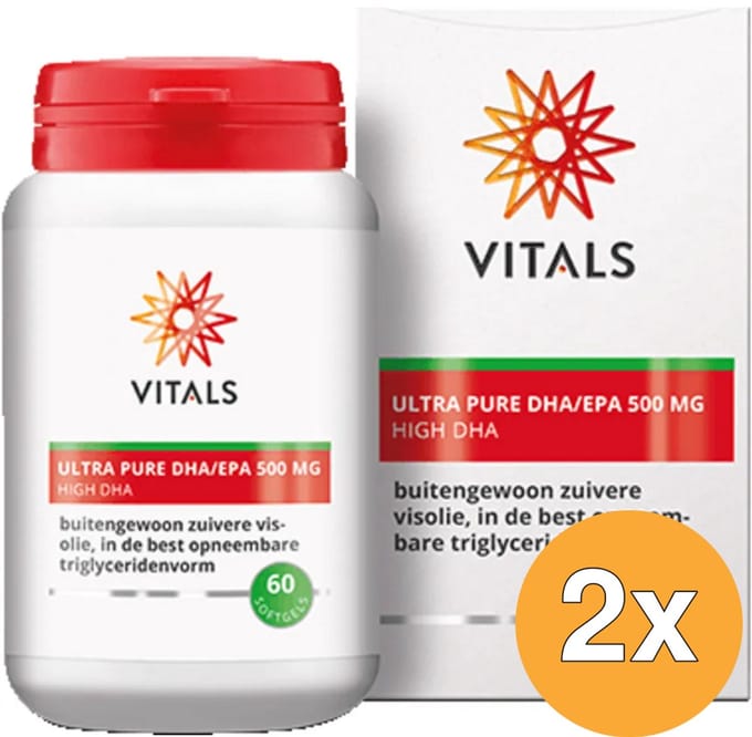 2x Vitals Ultra Pure DHA/EPA 500mg (60 softgels)