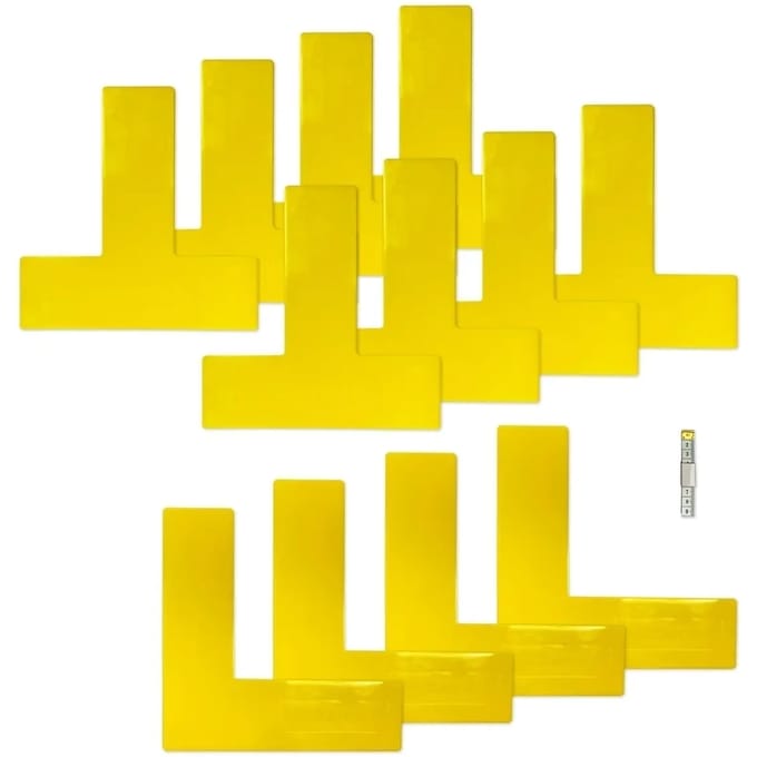 Set veldmarkeringen Megaform