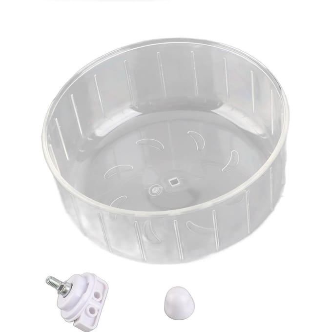 Roue de Hamster 6,7 Pouces Silencieuse Transparente Roue de Course Jouet pour Petits Animaux Ours Doré gray