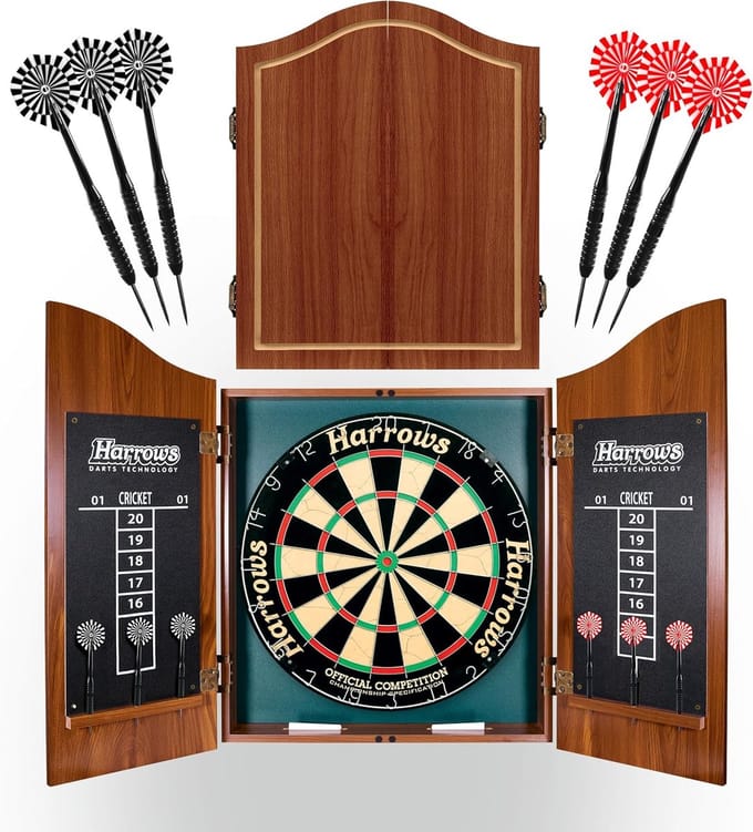 Complete dartset met scorebord en dartpijlen