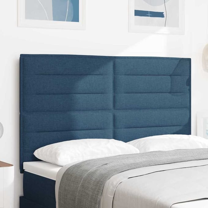 vidaXL Hoofdbord Blauw 144 cm Stof