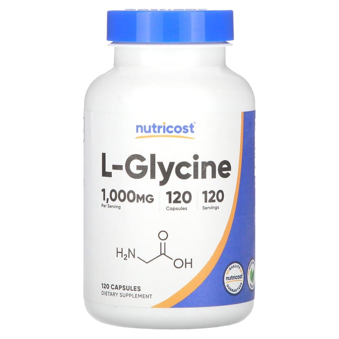 L-Glycine, 1 000 mg, 120 capsules