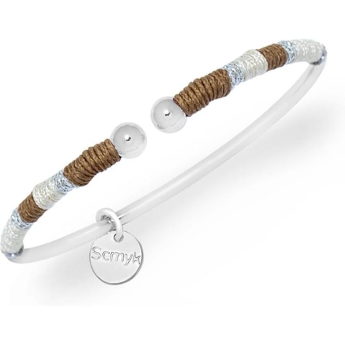 Scmyk armband BG-264 E Havana Spritz zilverkleurig