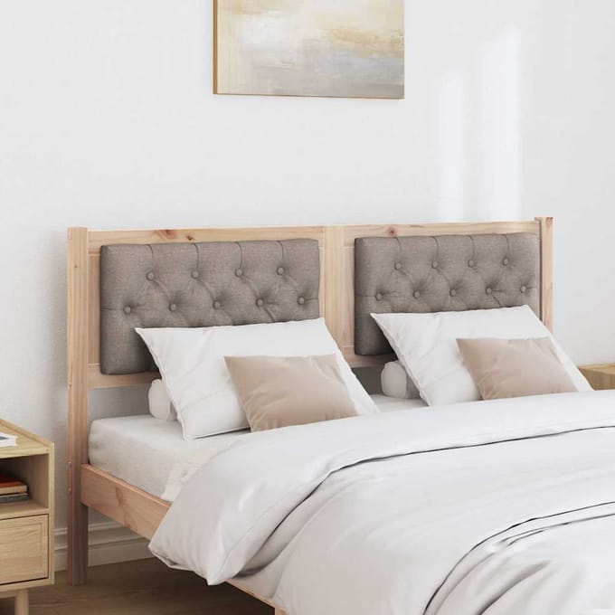 vidaXL - Hoofdbord - Anders - Bruin - en - taupe - 150 - cm - Massief - grenenhout