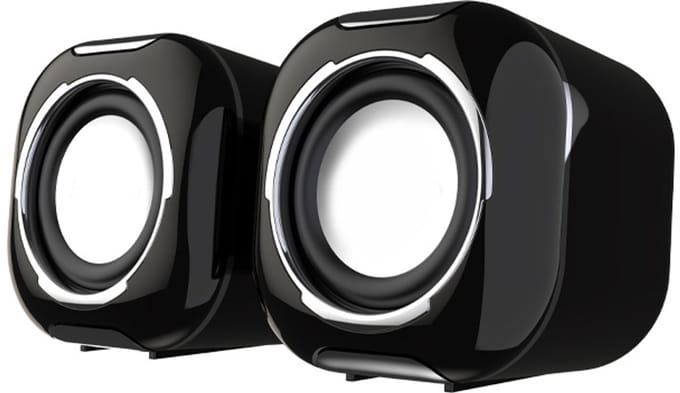 Oneay Computerluidsprekers, 5W pc-luidsprekers, USB-luidsprekers, monitorluidsprekers voor desktopcomputers/pc's/laptops, gamingluidsprekers
