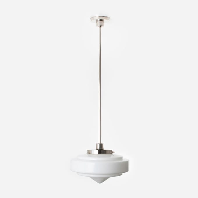 Hanglamp Pointy Stairs 20's Nikkel - Art Deco Trade