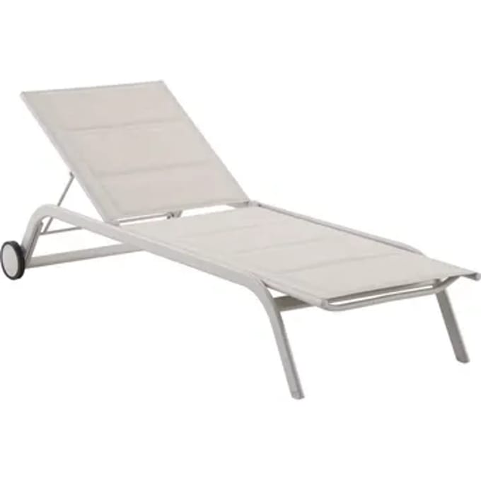 Central Park Ligbed Noto Aluminium Taupe/grijs 206x80x34cm