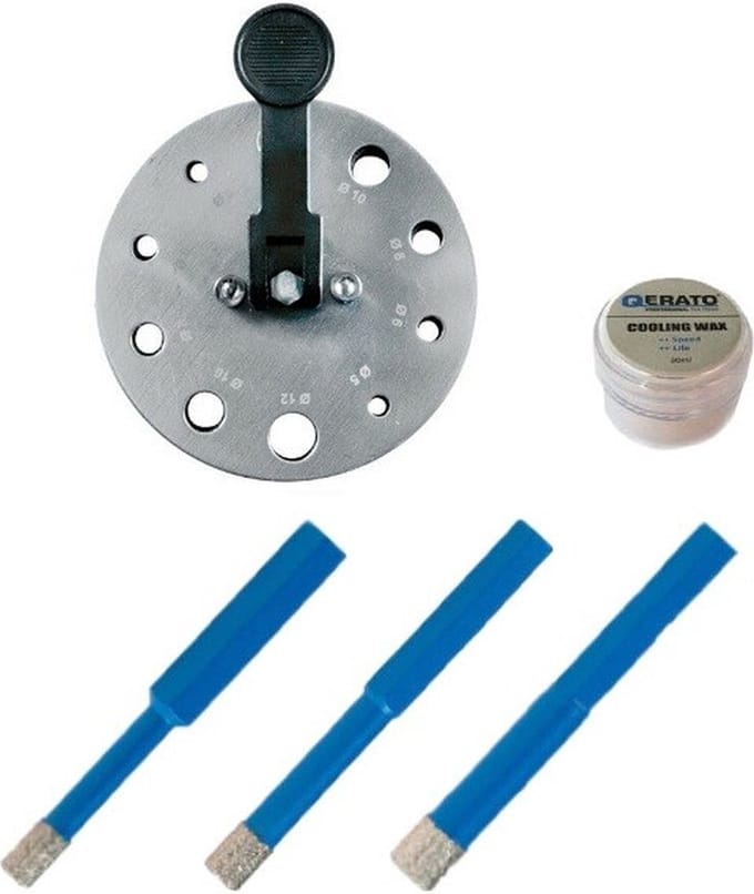 Qerato Diamantboorset 6, 8, 10 mm - HEX - Tegelboor