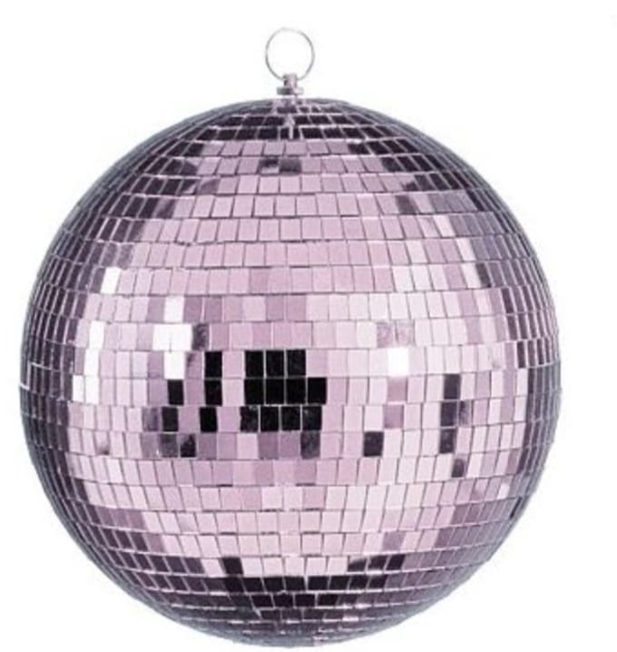 Mica Decorations Spiegel Discobal l.paars D50cm