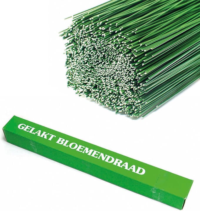 Steekdraad Groen Gelakt Ø1.00x400mm | 2kg