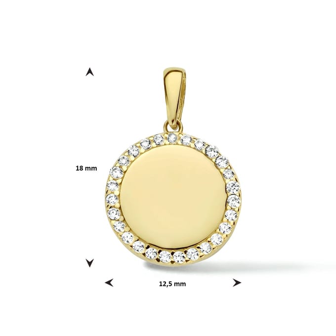 Graveerhanger Rond Zirkonia