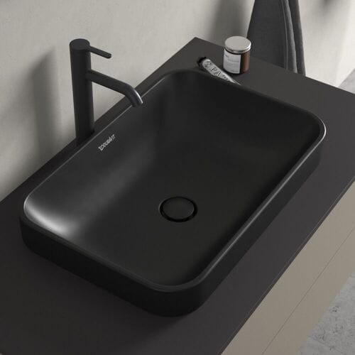 Duravit Happy D.2 Plus countertop sink 60 cm anthracite matt, without overflow, without tap hole bench 2359601300