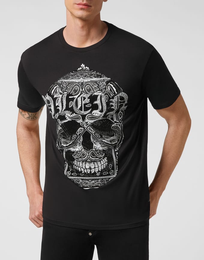 T-Shirt Ronde Hals Ss Skull