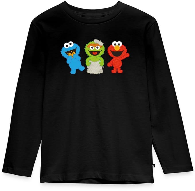 Sesamstraat Baby Koekiemonster Oscar & Elmo Premium T-Shirt Kinderen