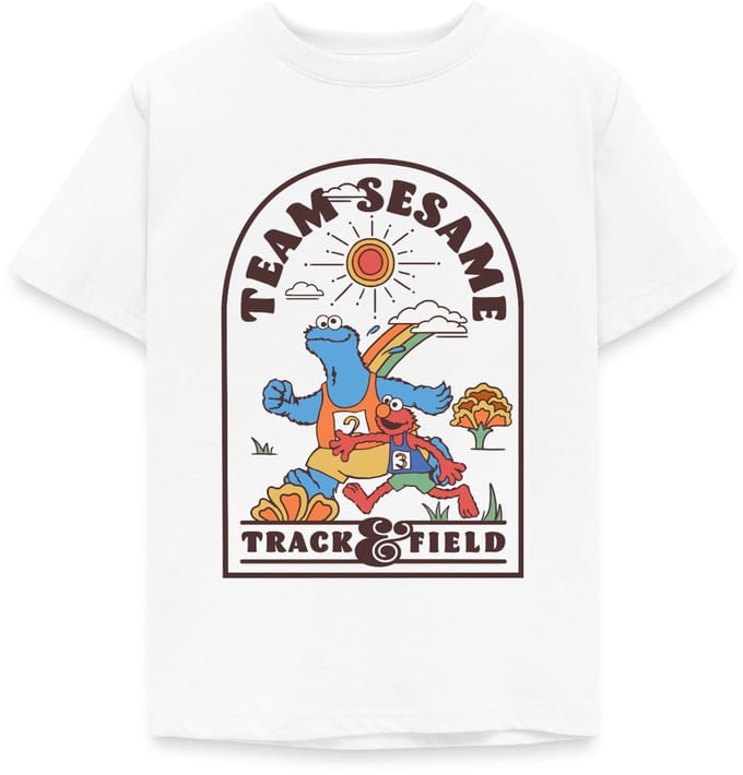 Sesamstraat Team Sesame Atletiek T-Shirt Kinderen
