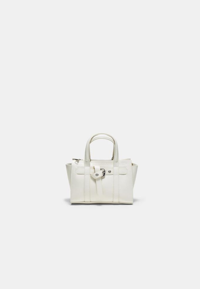 Stradivarius Mini totebag met gesp  Ecru OS