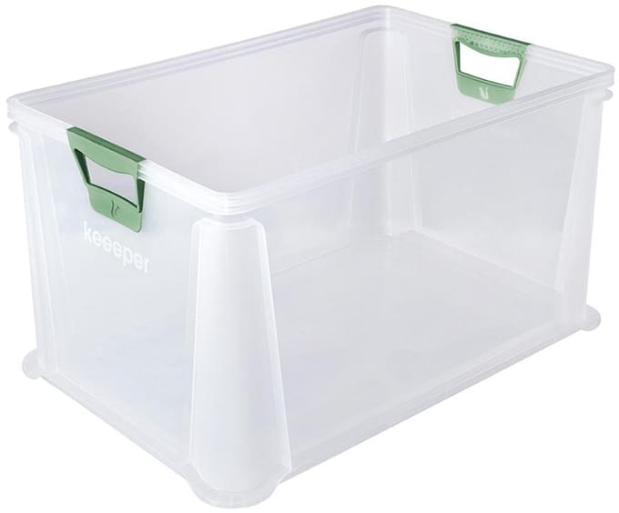 keeeper Opbergbox 'luis', 64 liter, grijs-transparant