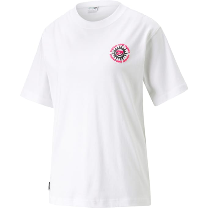 Puma Downtown Relaxed Graphic T-shirt Dames Wit K002