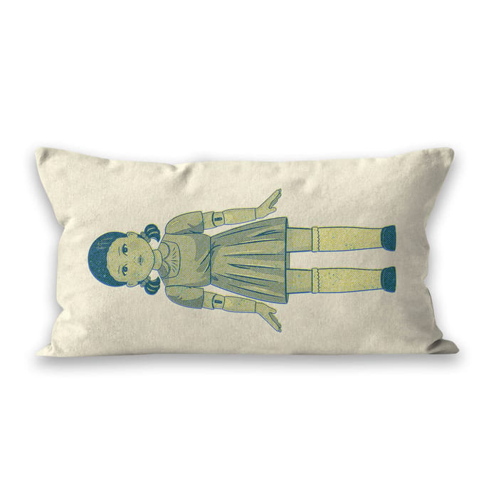 Squid Game Doll Glitch Rectangular Cushion - 30x50cm - Soft Touch