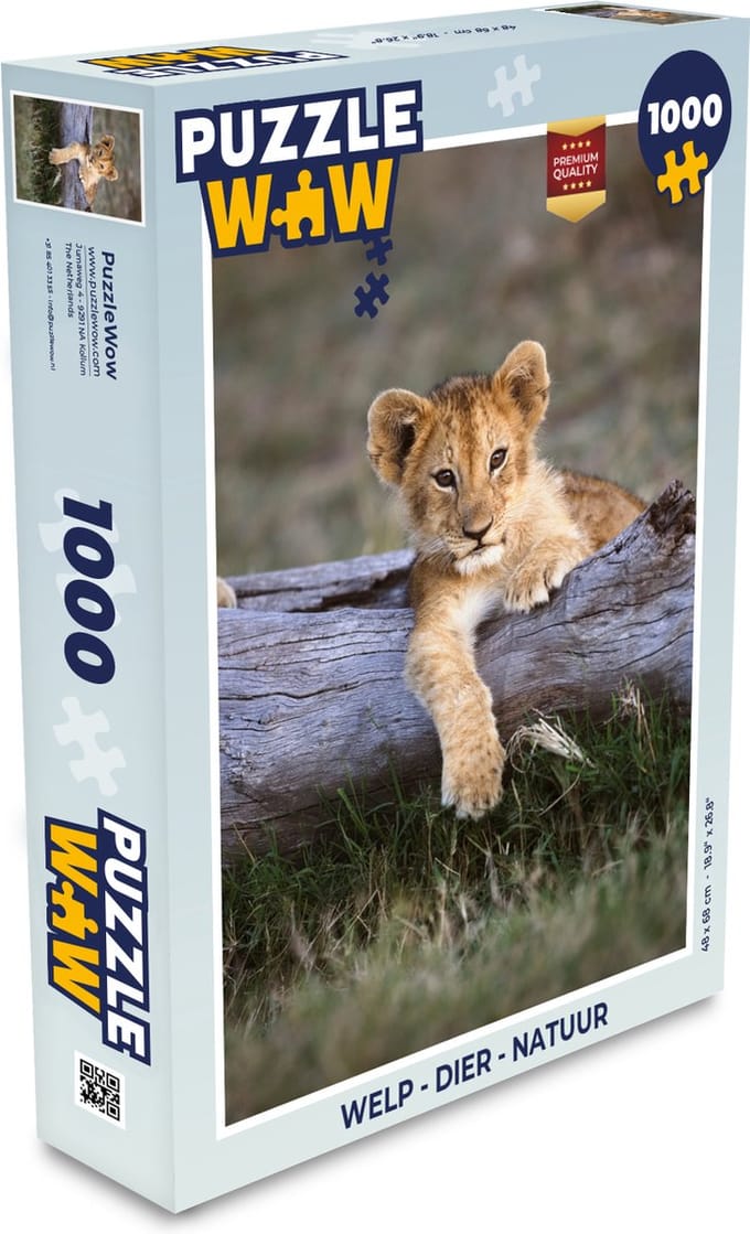 Puzzel Welp - Dier - Natuur - Legpuzzel - Puzzel 1000 stukjes volwassenen
