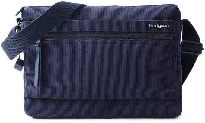 Hedgren Eye Medium Dames Crossbodytas met RFID-bescherming – Middelgroot – Ribfluweel Peacoat Blue