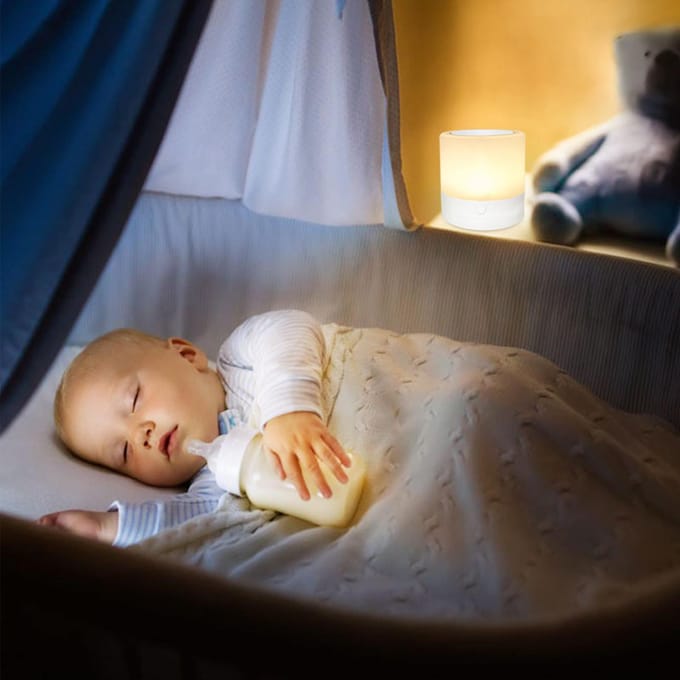 Nachtlampje Bedlamp Aanraaksensor Multi-kleuren Lichtschakelaar Helderheid Instelbaar wit