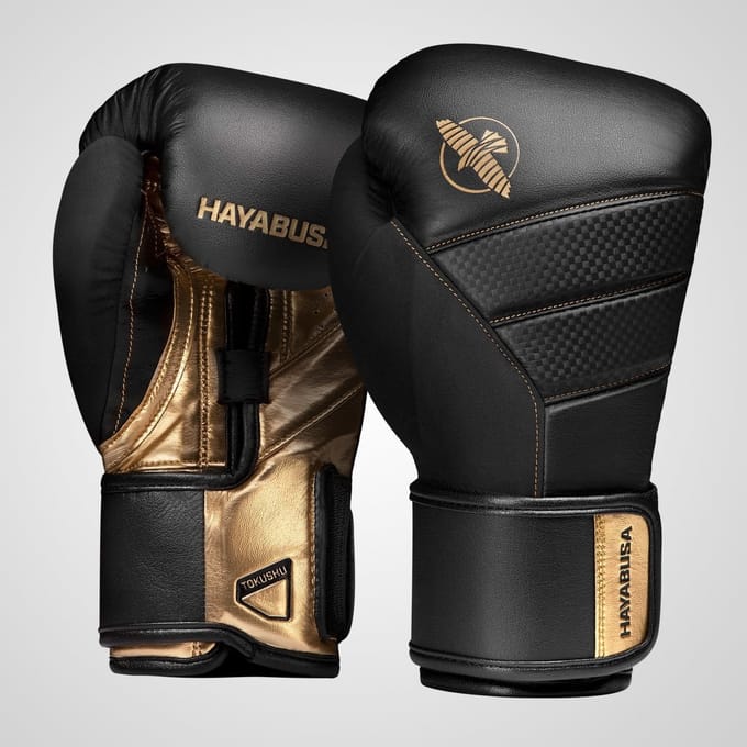 Hayabusa T3 Bokshandschoenen - Zwart / Goud 16 oz