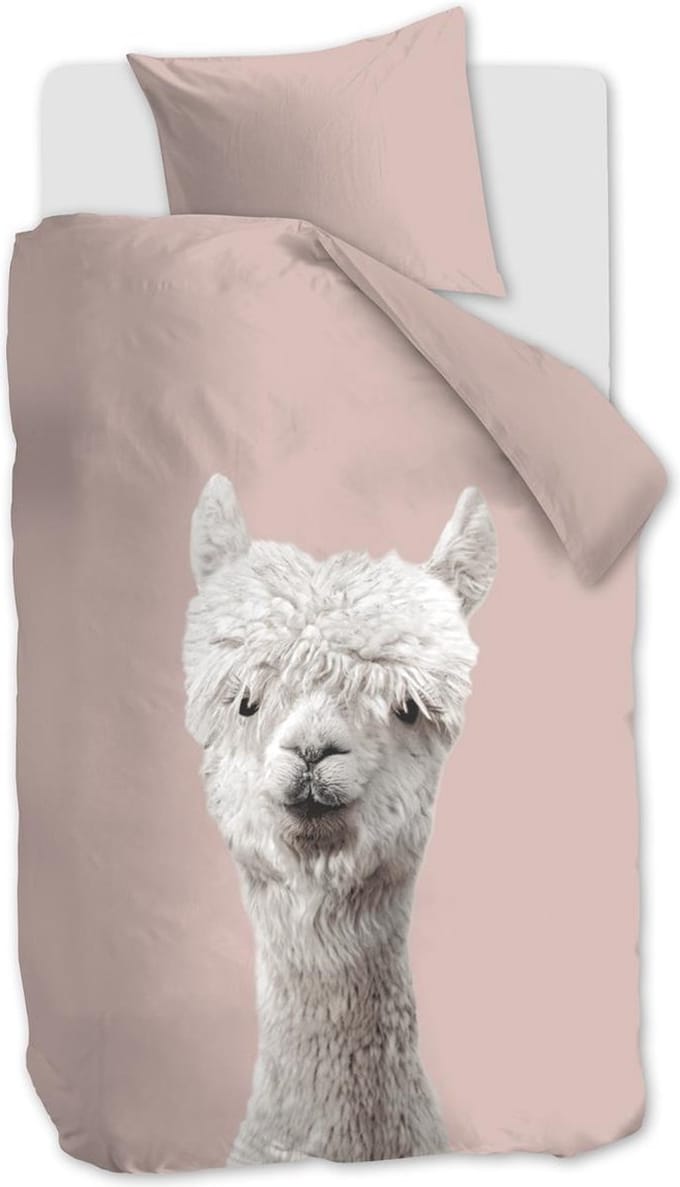 Ambiante Alpaca dekbedovertrek - Eenpersoons - 140x200/220 - Perzik