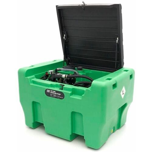 HBM 12 Volt 330 Liter benzinepomp met tank en deksel