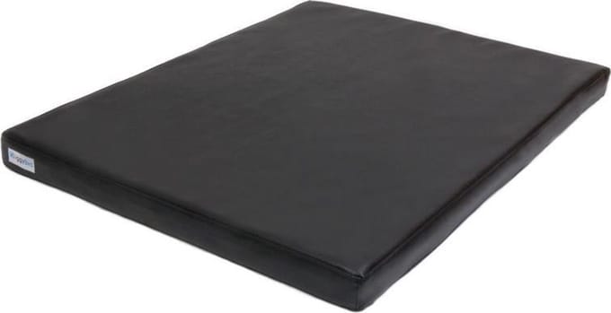 Benchkussen Leatherlook zwart.-maat 6-120x75cm