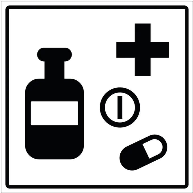 Medicijnen sticker | 30 x 30 cm
