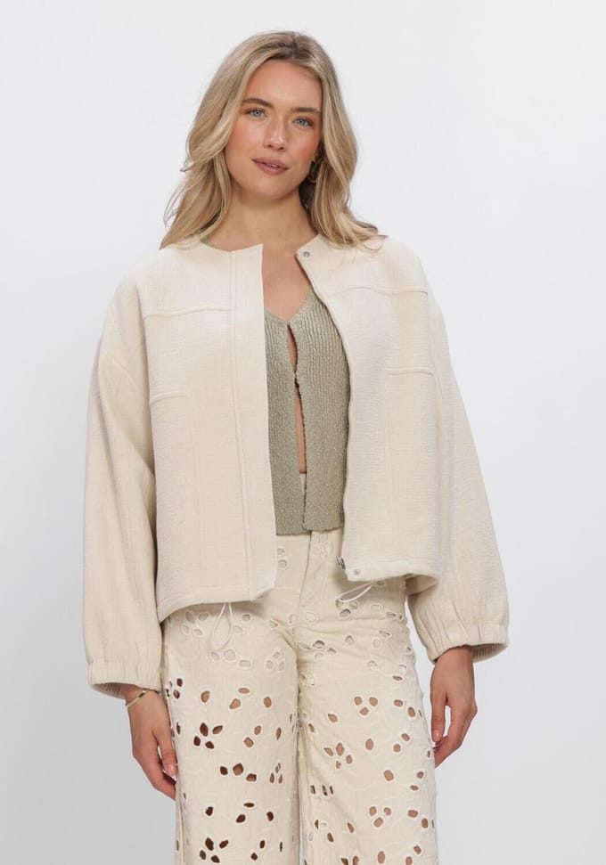 EDITED Carola Jacket Jassen Dames - Zomerjas - Gebroken wit - Maat 40