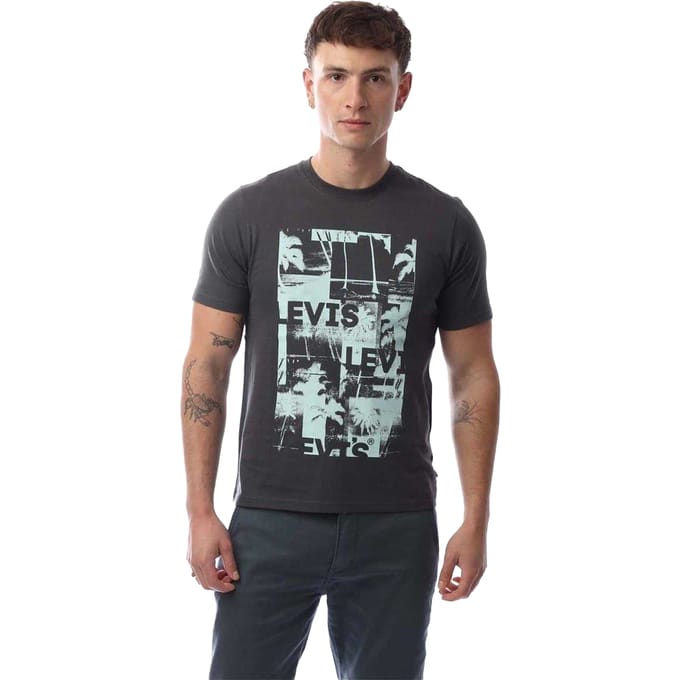 Levis Heren Grafisch T-shirt Relaxed Fit (Zwart)