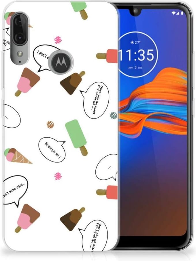 TPU Hoesje voor Motorola Moto E6 Plus Siliconen Case IJsjes