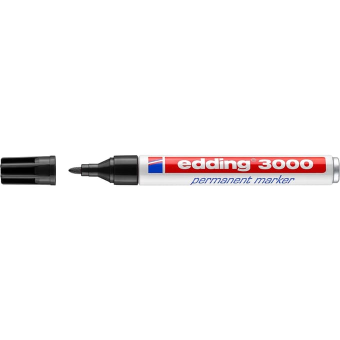 Edding 3000 Permanentmarker rond 1.5-3mm zwart (Origineel)