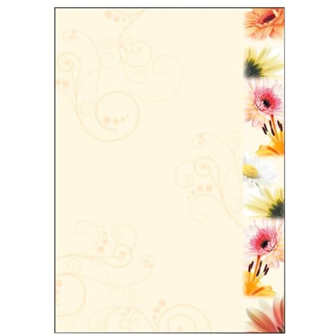 Designpapier Sigel A4 90grs - bloemen pak 50 vel