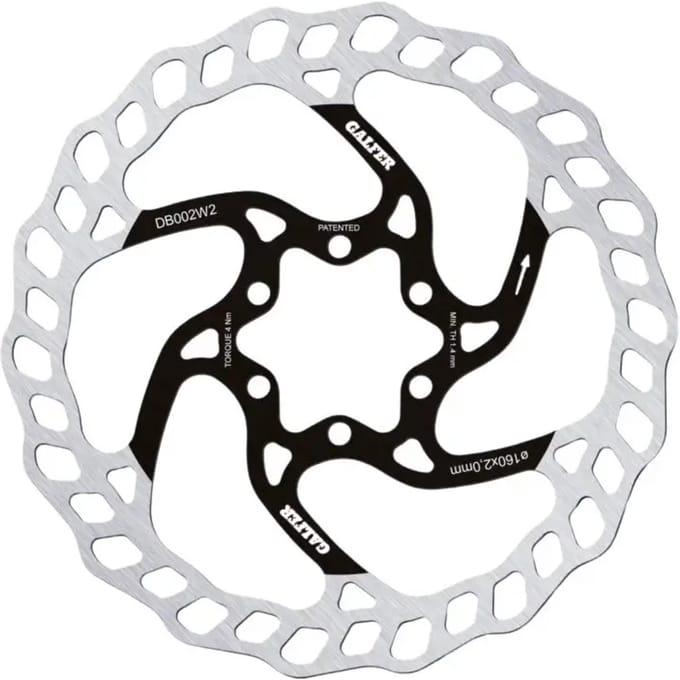 Galfer Wave E-bike 2.0 Mm Remschijf Zwart,Zilver 160 mm