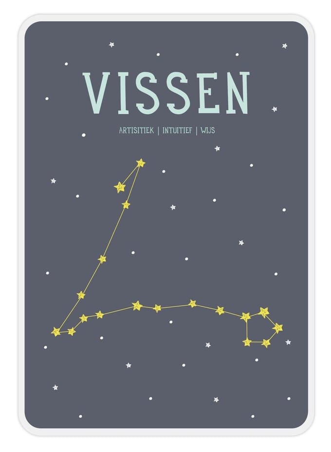 Milestone - Sterrenbeeld Posterkaart - Vissen