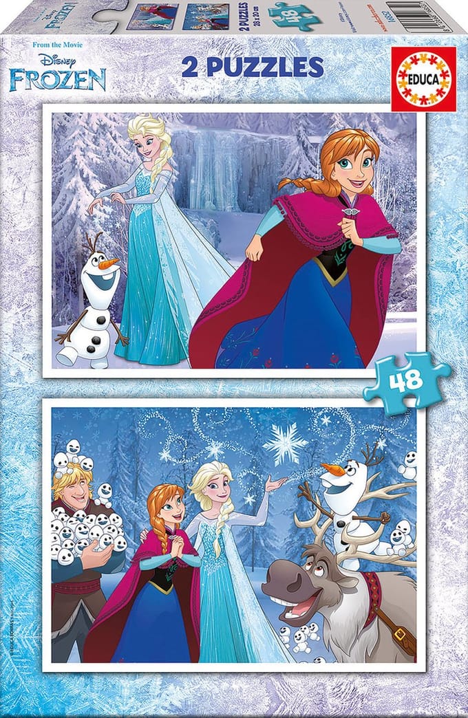 Educa - puzzel - Frozen - 2 x 48 stukjes - Legpuzzel voor kinderen
