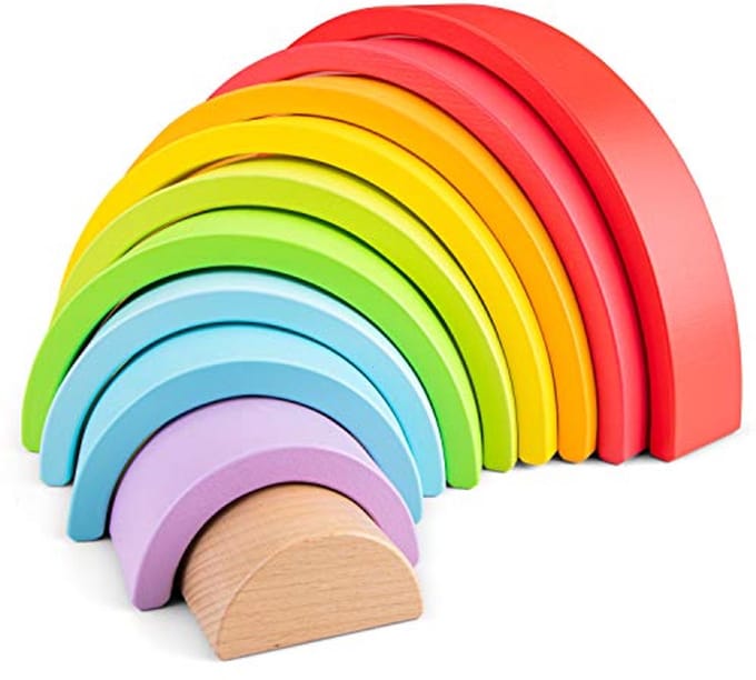 Houten Regenboogstapelaar voor Creatief Spel