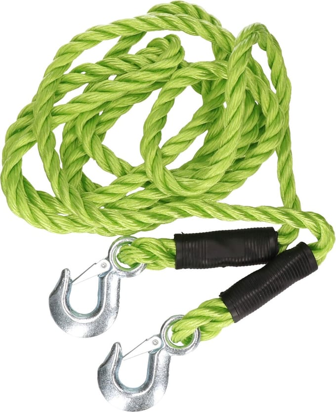 Sleepkabel - tot 5000 kg - auto sleeptouw - lichtgevend groen