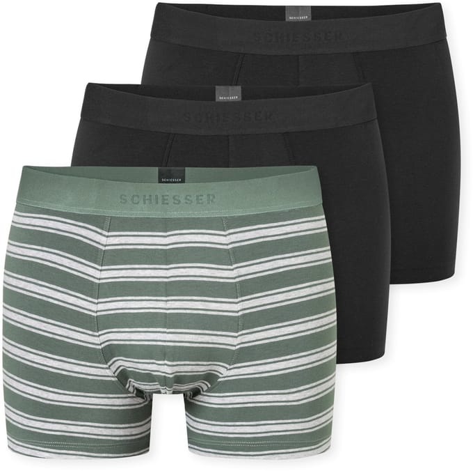Schiesser heren 95/5 3P boxers striped multi