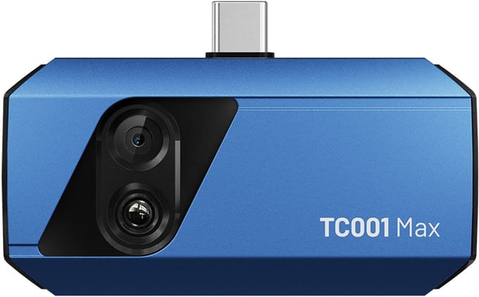 Topdon TC001 MAX - Warmtebeeldcamera - 512x384 IR Resolutie - Geschikt voor IOS/Android/Windows - USB-C Aansluiting - Dual Camera