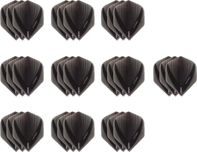 10 Sets (30 stuks) Stevige XS100 Vista - flights - Multipack - Grijs smokey